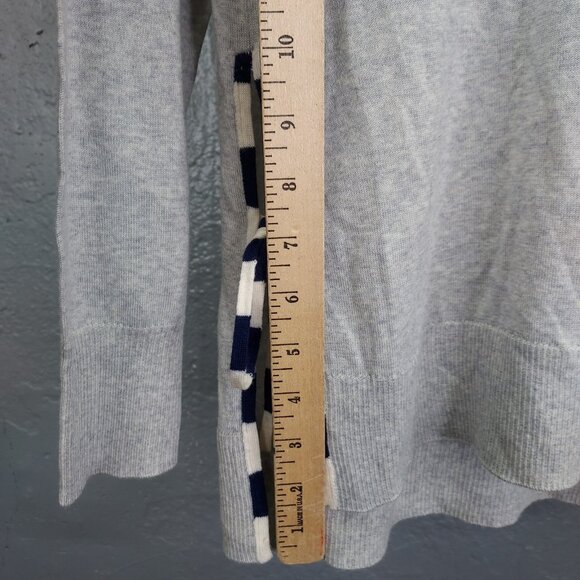 J Crew Sweater Women M Gray 100% Merino Wool Side Tie Long Sleeve Knit Tunic NEW - Picture 10 of 11